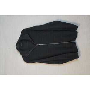 ASOS DESIGN Men's Black Full-Zip Knit Sweater, Size XL